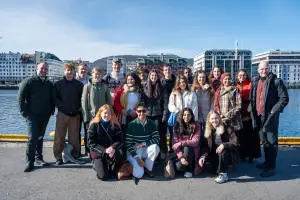 Engage EU students gather at Bryggen for the Innovation Sprint 2026